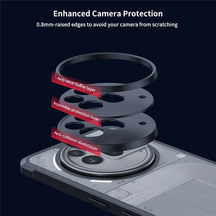 XUNDD für Nothing Phone (3a) Pro Hülle Stoßfeste TPU + Acryl Transparente Rückseite Handyhülle
