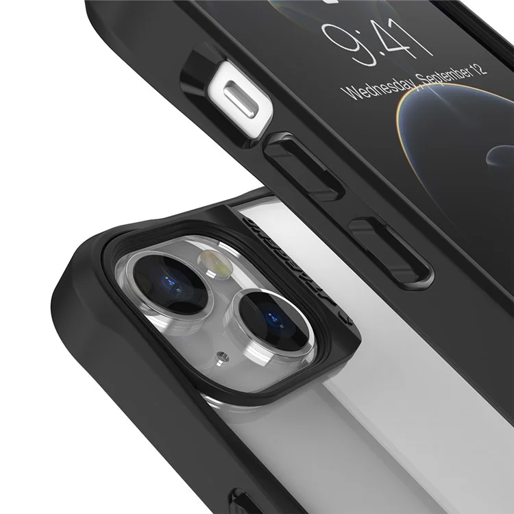 Tlegend DX Military Grade Phone Case Pour Iphone 14 Plus, Couverture de Téléphone Mobile Tpu + pc à L'épreuve Des Drops - le Noir