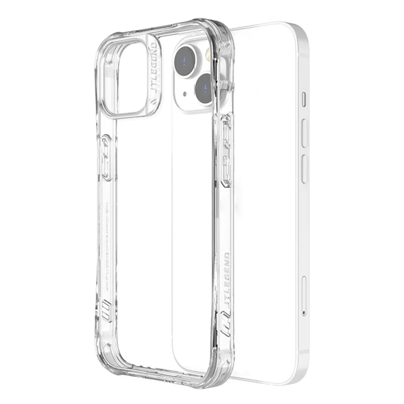 TLEGEND DX Military Grade Phone Case for iPhone 14 Plus, TPU+PC Drop-proof Mobile Phone Cover - Transparent