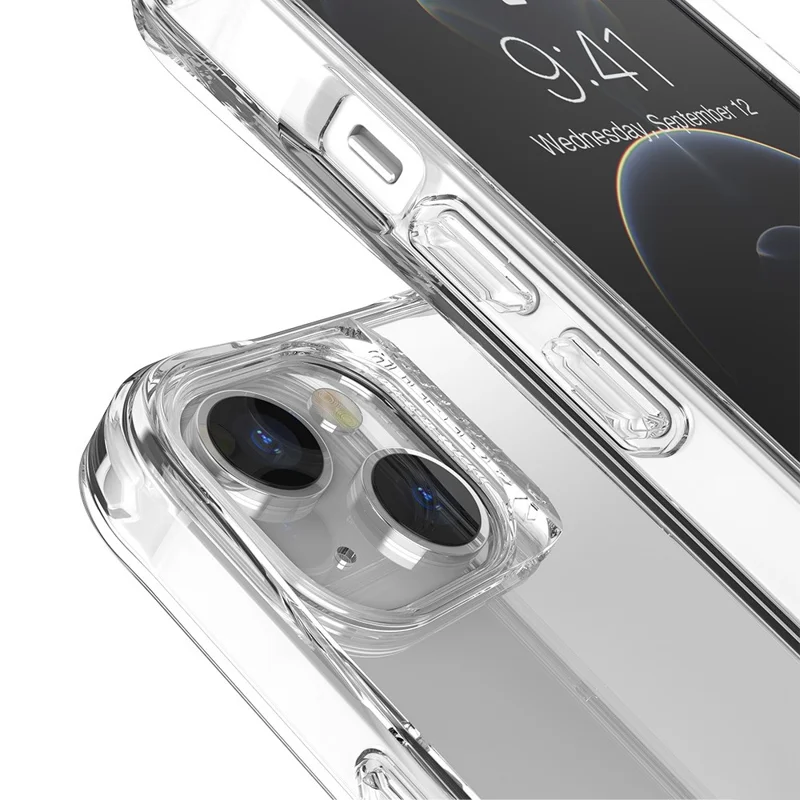 TLEGEND DX Military Grade Phone Case for iPhone 14 Plus, TPU+PC Drop-proof Mobile Phone Cover - Transparent