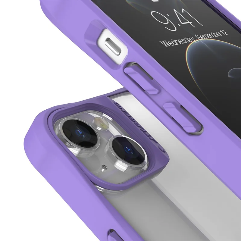 TLEGEND DX Military Grade Phone Case for iPhone 14 Plus, TPU+PC Drop-proof Mobile Phone Cover - Purple