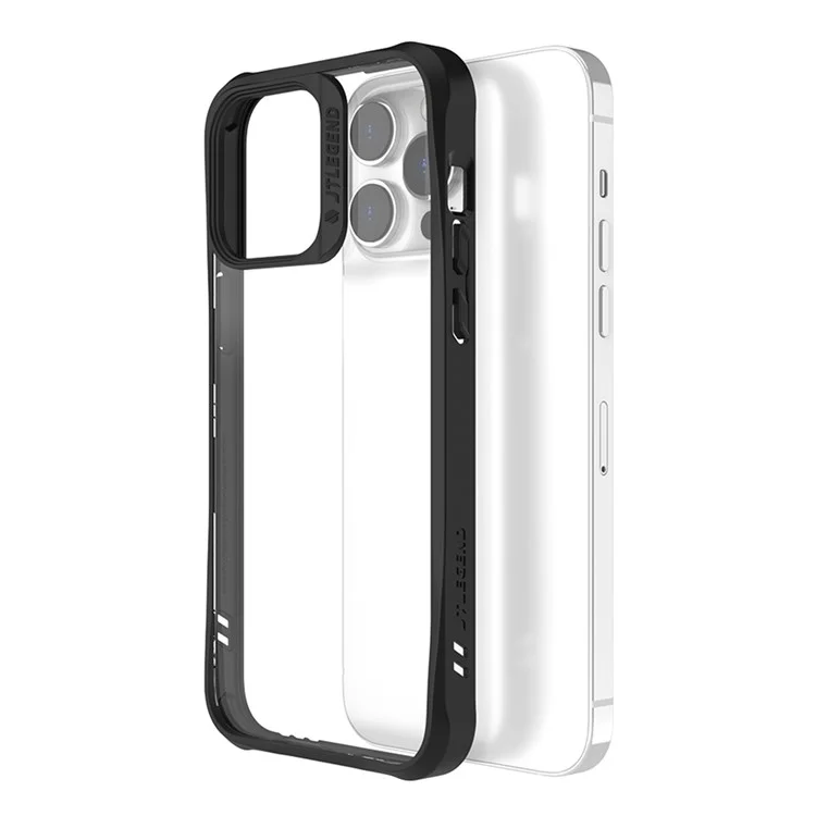 TLEGEND DX Military Grade Anti-fall Phone Case for iPhone 14 Pro, Scratch-resistant TPU+PC Cell Phone Cover - Black