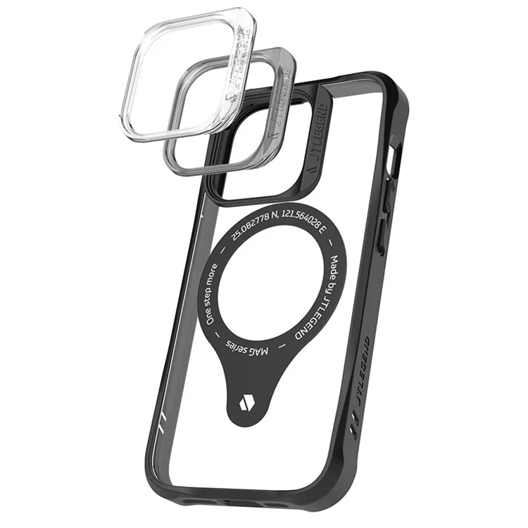 Tlegend DX Mag Magnetic Phone Case Pour Iphone 14 Pro Max, Couverture de Téléphone TPU + PC à la Dropo-drop. Avec Cadre de Caméra - le Noir