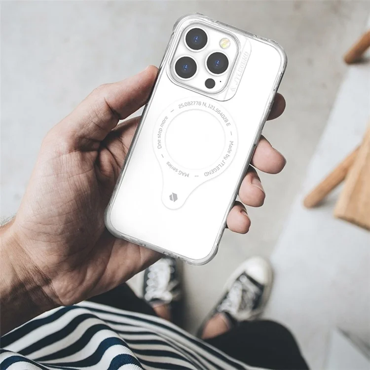 Tlegend DX Mag Magnetic Phone Case Pour Iphone 14 Pro Max, Couverture de Téléphone TPU + PC à la Dropo-drop. Avec Cadre de Caméra - le Noir