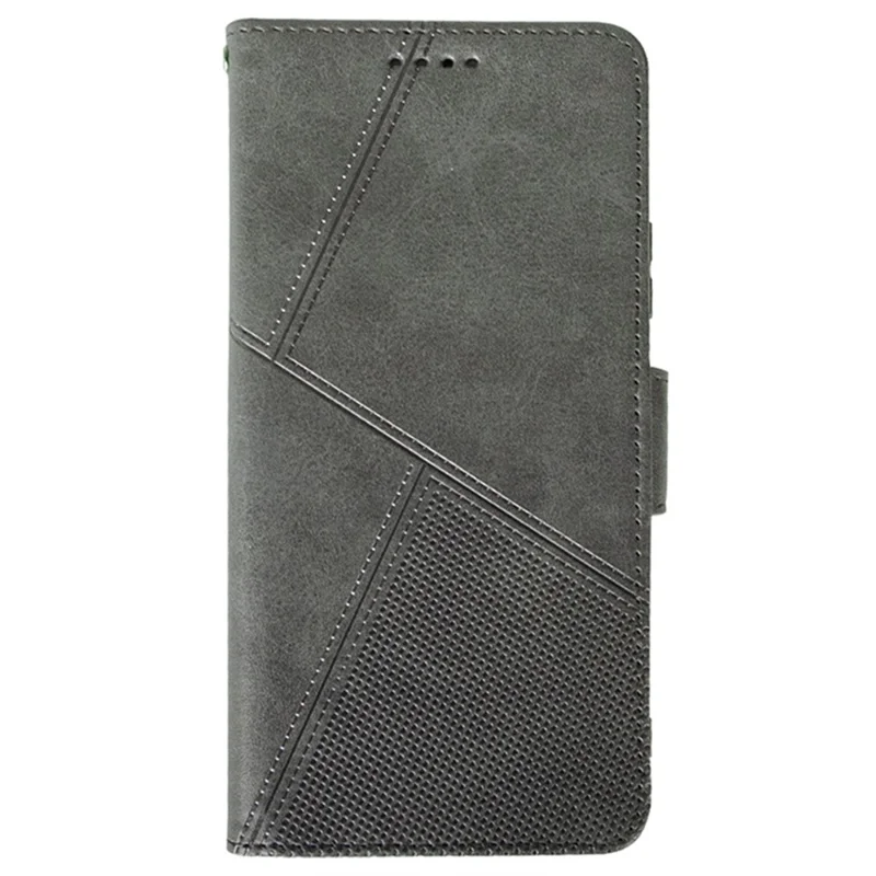 IDEWEI For Nothing Phone (3a) Case Leather Wallet Phone Cover Stand Calf Texture - Grey