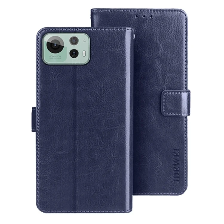 IDEWEI For Asus Zenfone 12 Ultra 5G Stand Case Crazy Horse Texture Leather Phone Cover - Dark Blue