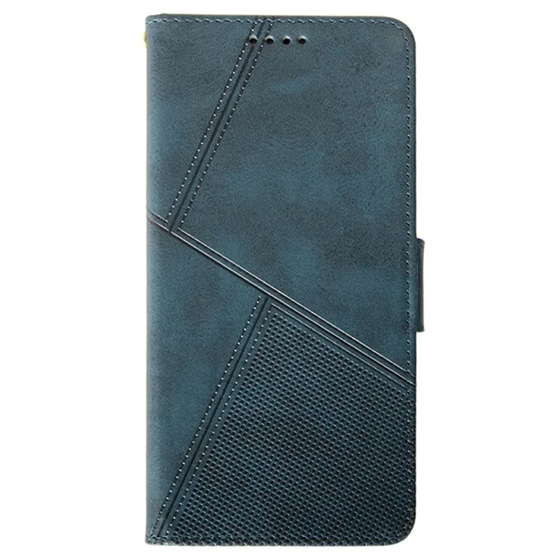 IDEWEI Pour Motorola Moto E15 4G Étui en Cuir Portefeuille Support de Téléphone - Texture de Veau Bleu
