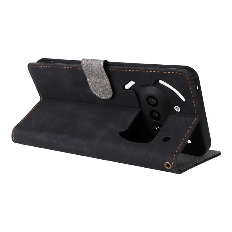 For Nothing Phone (3a) Case Wallet RFID Blocking PU Leather Cover Viewing Stand - Black