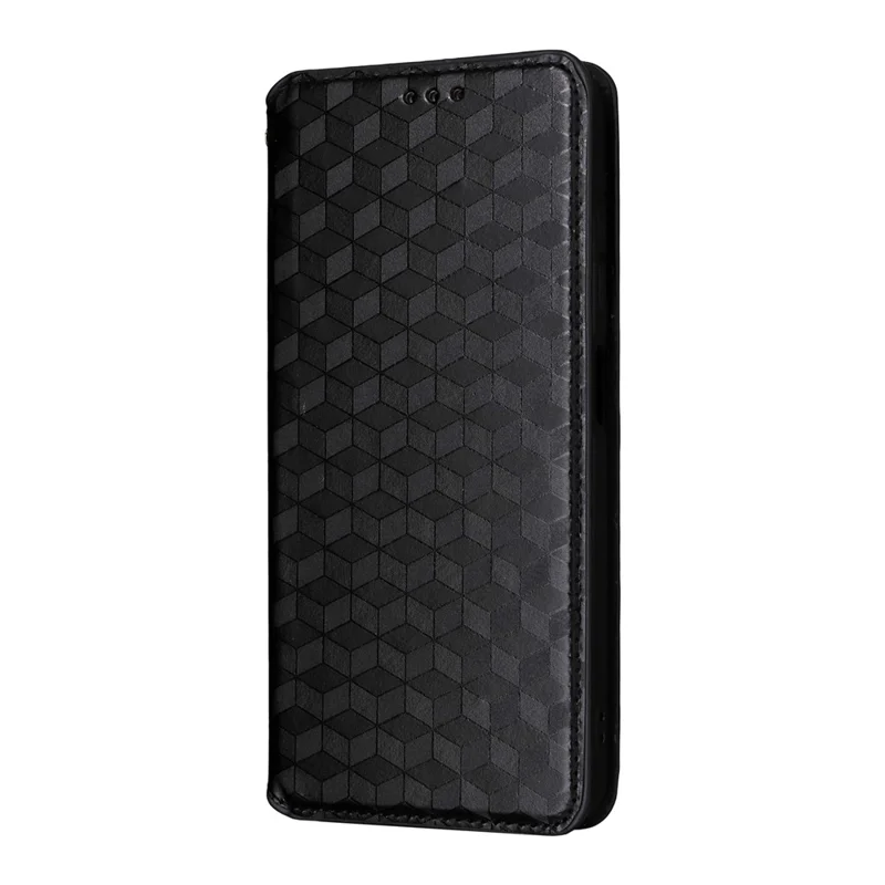 Étui Portefeuille pour ZTE nubia Music 2 en Cuir Imprimé Losange - Noir