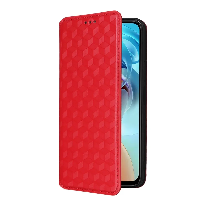 For ZTE nubia Music 2 Case Wallet Rhombus Imprinted Leather Phone Cover - Red