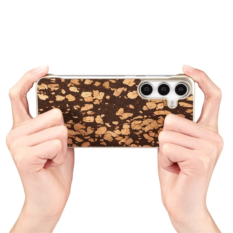 For Samsung Galaxy S25 Phone Case Compatible with MagSafe Embossed Pattern PC Mobile Cover - Granule Black