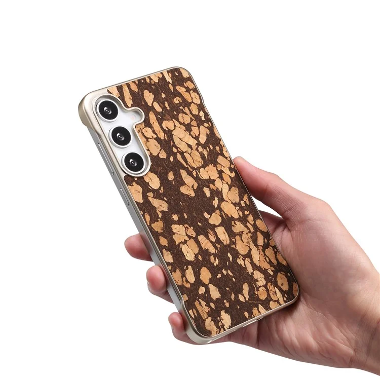 For Samsung Galaxy S25 Phone Case Compatible with MagSafe Embossed Pattern PC Mobile Cover - Granule Black
