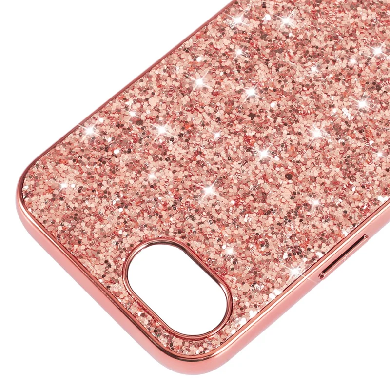For iPhone 17e / 16e Case TPU + PC Sparkling Glitter Phone Back Cover - Blue