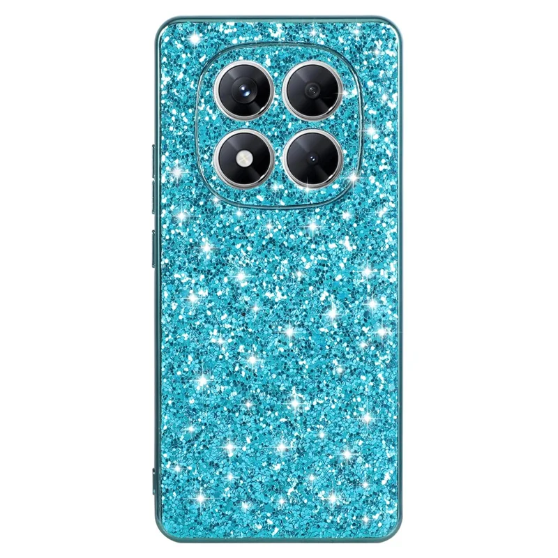 For Xiaomi Redmi Note 14 Pro 4G Case TPU + PC Sparkling Glitter Phone Back Cover - Blue
