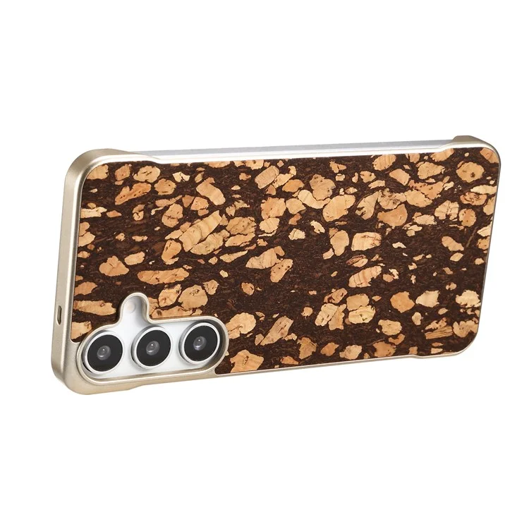 Étui pour téléphone Samsung Galaxy S25+ compatible avec MagSafe Motif en relief Housse de téléphone portable en PC - Noir granulé