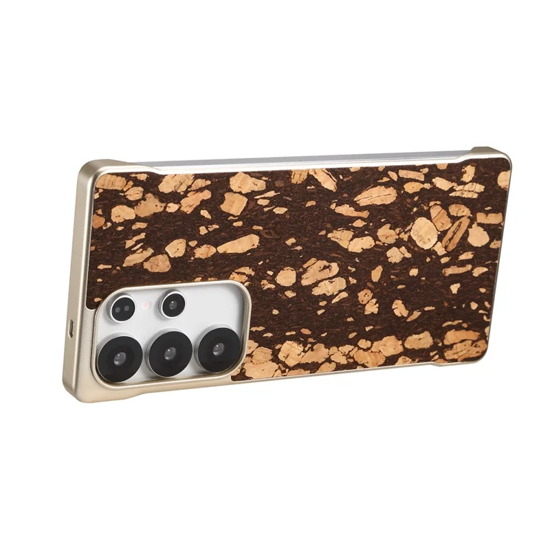 For Samsung Galaxy S25 Ultra Phone Magnetic Case Embossed Pattern PC Mobile Cover - Granule Black