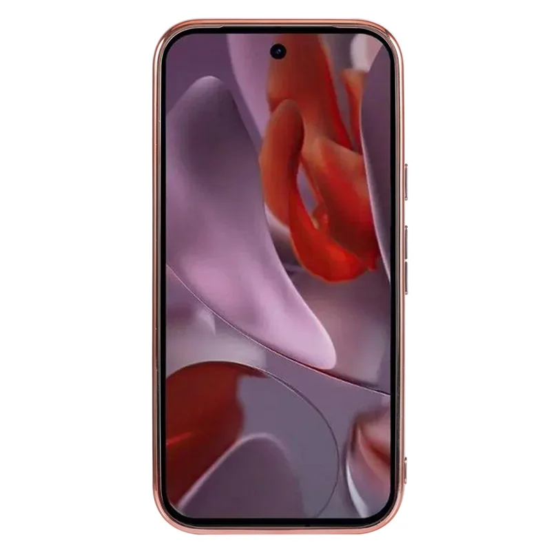 For Google Pixel 9a Case TPU + PC Sparkling Glitter Phone Back Cover - Rose Gold