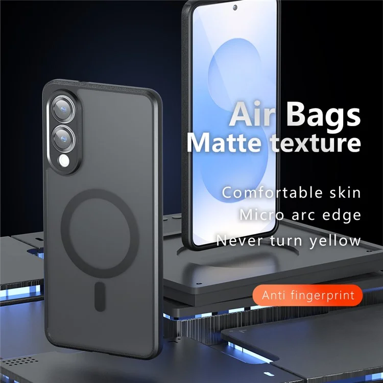 For Samsung Galaxy S25 Edge Case Compatible with MagSafe TPU + PC Matte Skin Touch Phone Cover