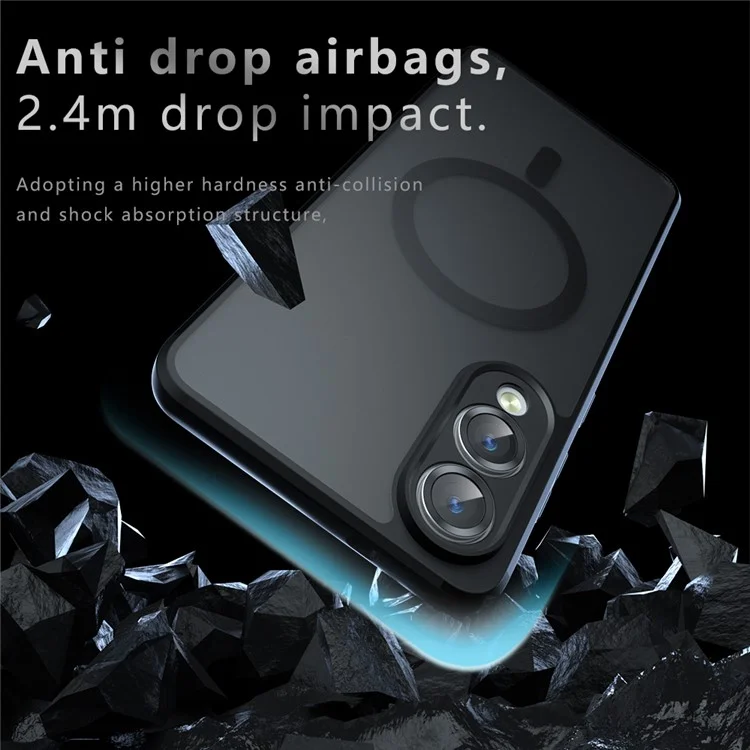 For Samsung Galaxy S25 Edge Case Compatible with MagSafe TPU + PC Matte Skin Touch Phone Cover