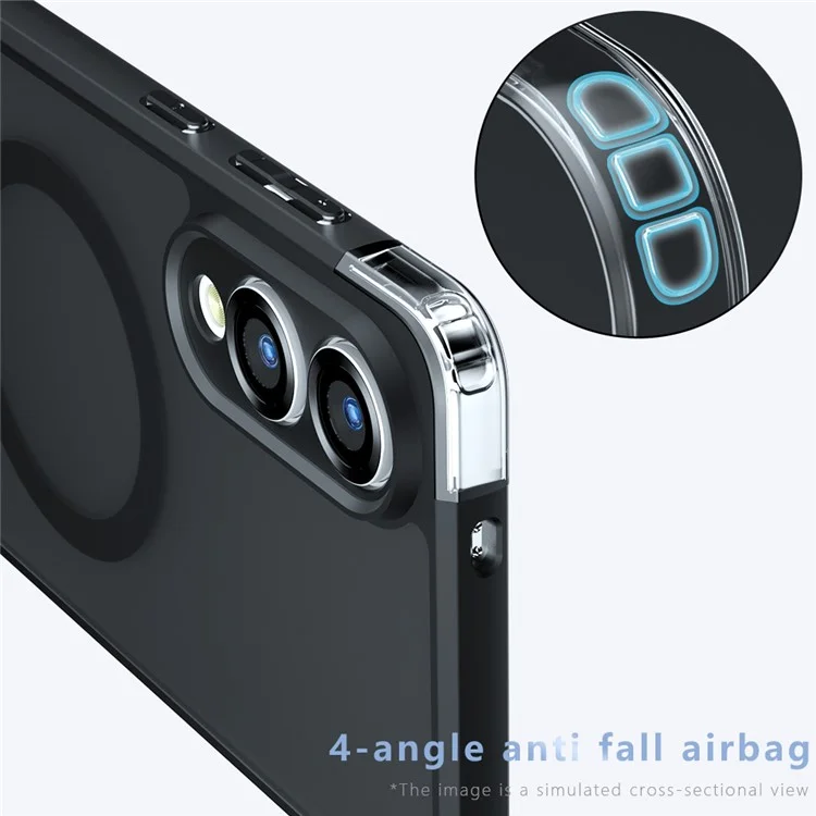 For Samsung Galaxy S25 Edge Case Compatible with MagSafe TPU + PC Matte Skin Touch Phone Cover