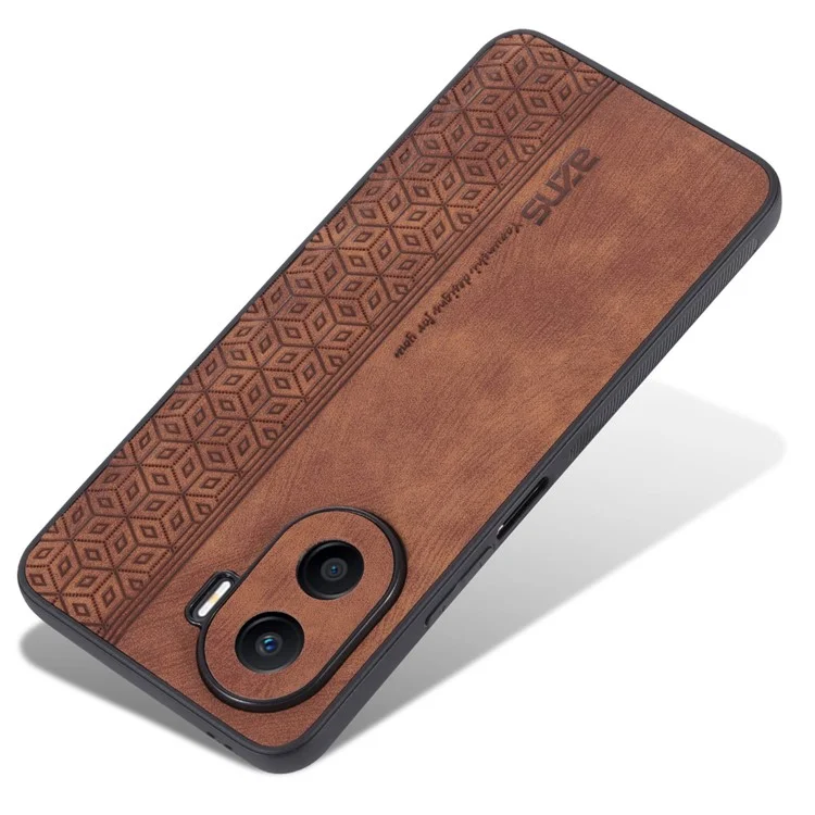 AZNS Impresso Pattern Phone Case Para Honra X40i 5g, Cobertura de Proteção à Prova de Choque TPU Revestida Com Couro Pu, PU - Castanho