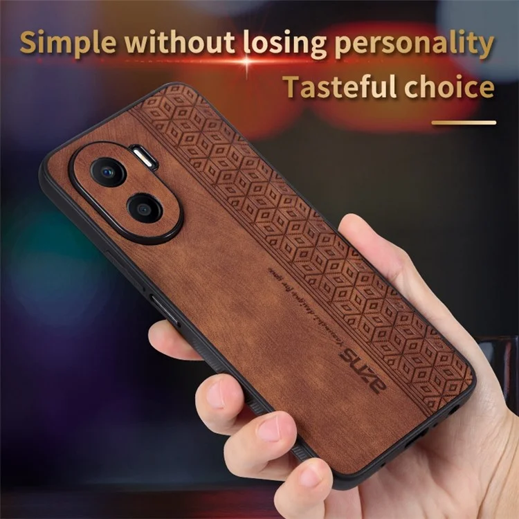 AZNS Impresso Pattern Phone Case Para Honra X40i 5g, Cobertura de Proteção à Prova de Choque TPU Revestida Com Couro Pu, PU - Castanho