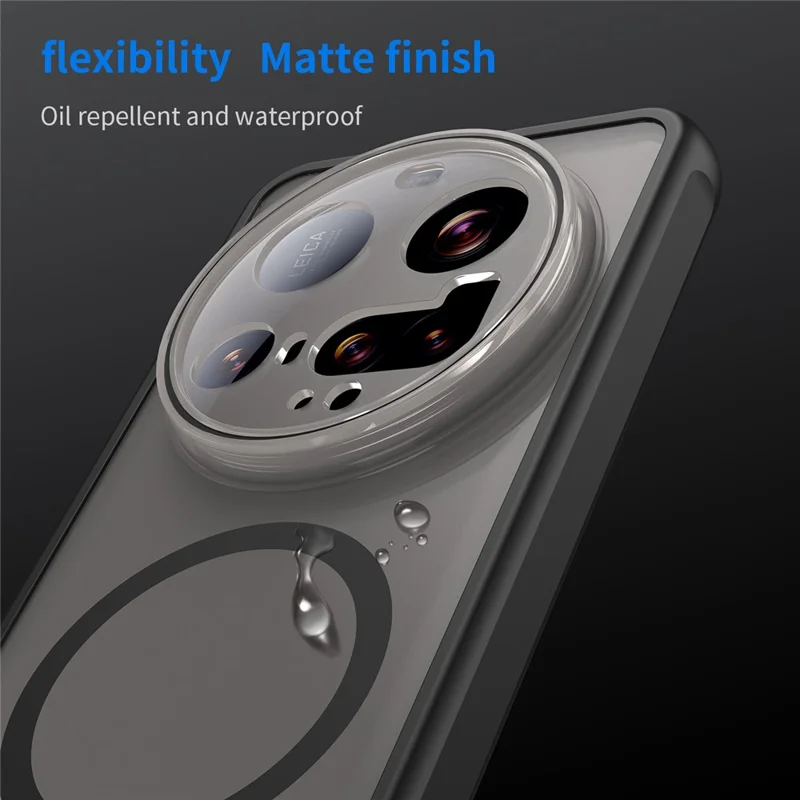 For Xiaomi 15 Ultra Magnetic Case Anti Drop PC + TPU Phone Cover - Black