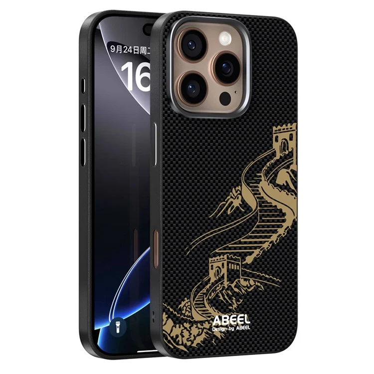 ABEEL For iPhone 16 Pro Max Case Compatible with MagSafe Ultra Slim PC TPU Phone Back Cover - The Great Wall