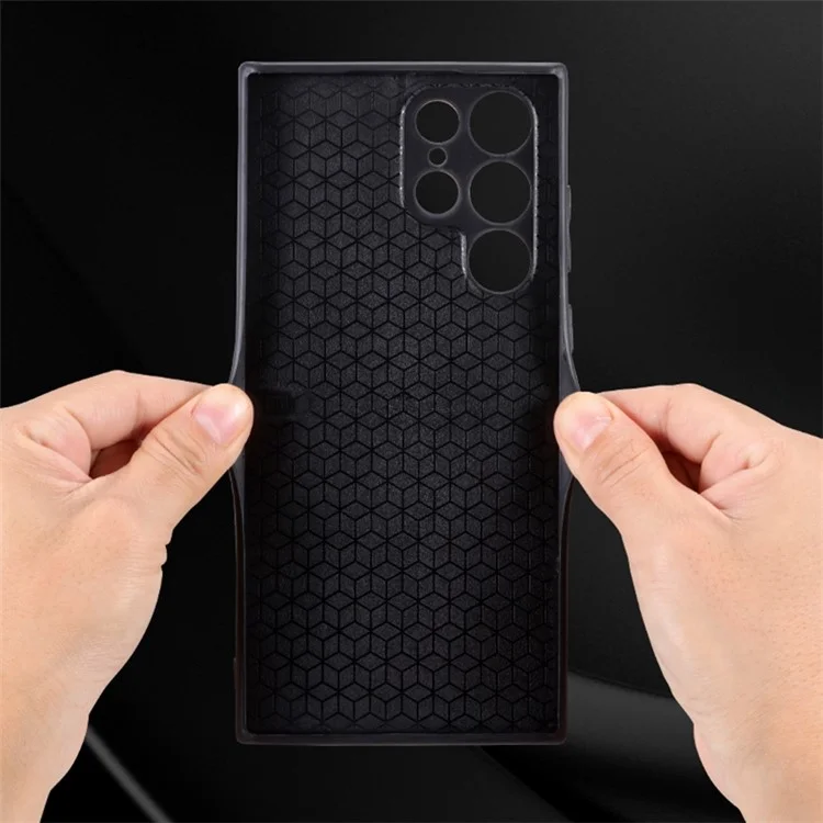 AZNS Para Samsung Galaxy S22 Ultra 5G Patrón Impreso PU Leather + TPU Case de Teléfono Celular a Prueba de Gota Cubierta Protectora - Marrón