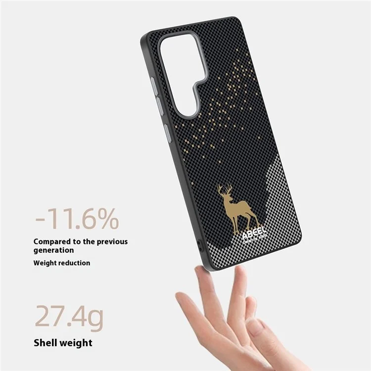 Funda para Samsung Galaxy S24 FE Compatible con MagSafe, Ultrafina de PC y TPU para Protección Trasera del Teléfono - Diseño de Ciervo