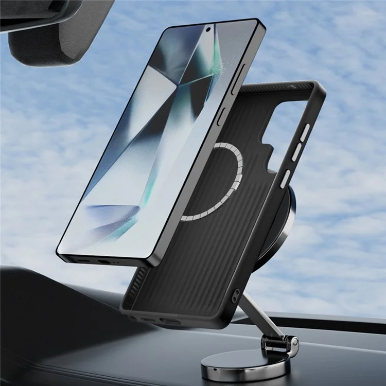 Funda para Samsung Galaxy S24 FE Compatible con MagSafe, Ultrafina de PC y TPU para Protección Trasera del Teléfono - Diseño de Ciervo
