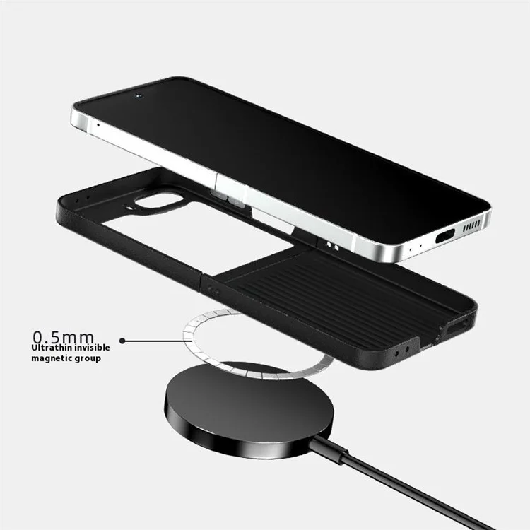 Étui pour Samsung Galaxy Z Flip6 5G Compatible avec MagSafe Ultra Mince PC TPU Coque Arrière de Téléphone - Cerf