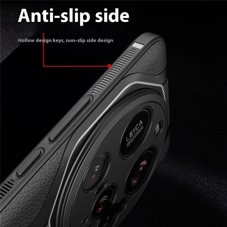 Q.COO Série Super Running 2 para Capa de Xiaomi 15 Ultra PU + TPU + Capa Traseira de Acrílico - Preto