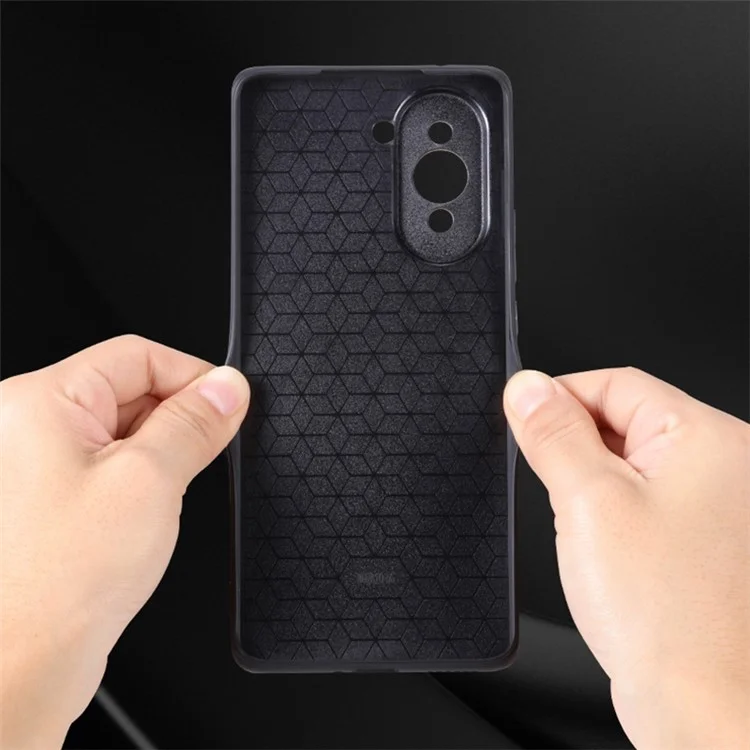 Couvercle TPU Enduit en Cuir AZNS Pour Huawei Nova 10 Pro 4G, Motif Imprimé Anti-slip Côté Bord du Bord Scratch Case de Téléphone - Brun
