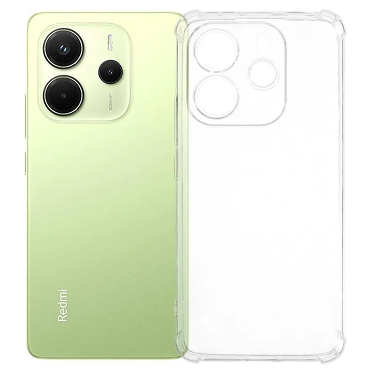 For Xiaomi Redmi Note 14 4G (164.84mm) Phone Case Reinforced Four Corner Anti-Drop Clear TPU Cover