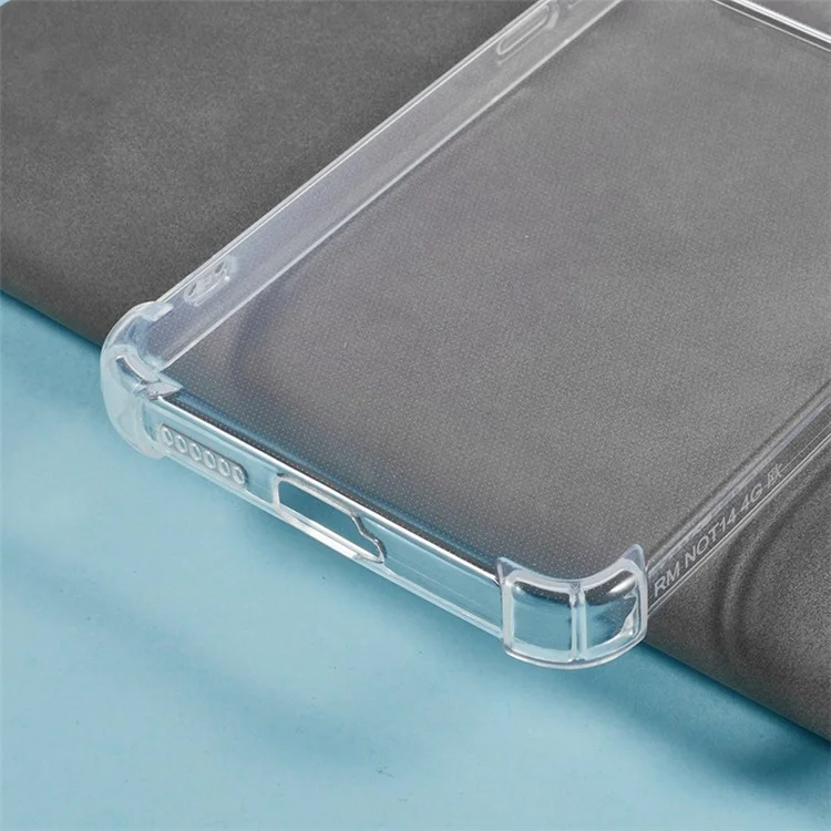 For Xiaomi Redmi Note 14 4G (164.84mm) Phone Case Reinforced Four Corner Anti-Drop Clear TPU Cover