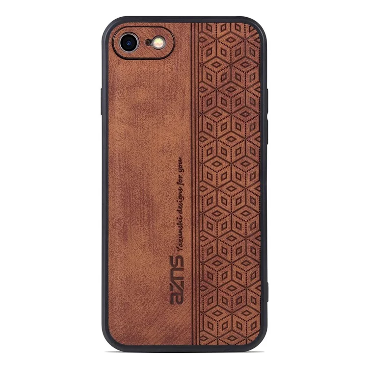 AZNS Para Iphone 7 / 8 4.7 Pulgadas / SE (2020) / SE (2022) Patrón Impreso Case de Teléfono PU Cuero Con Recubrimiento Con Recubrimiento de PU Recubierto TPU - Marrón