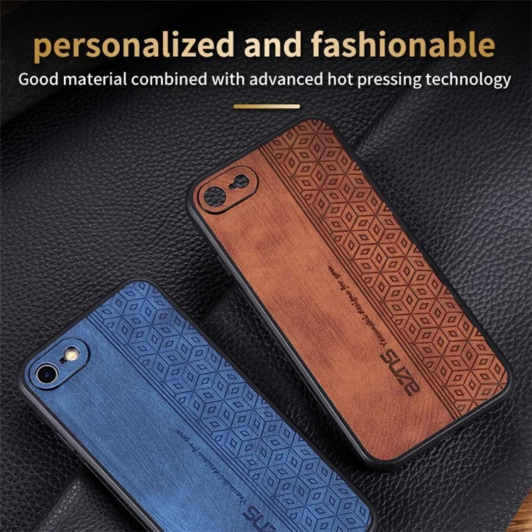 AZNS Para Iphone 7 / 8 4.7 Pulgadas / SE (2020) / SE (2022) Patrón Impreso Case de Teléfono PU Cuero Con Recubrimiento Con Recubrimiento de PU Recubierto TPU - Marrón