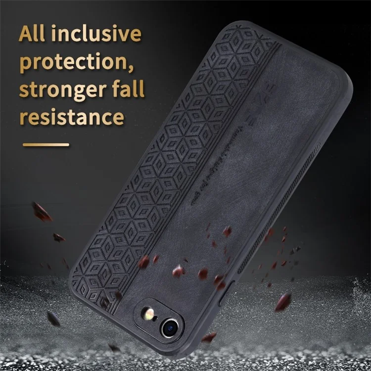 AZNS Para Iphone 7 / 8 4.7 Pulgadas / SE (2020) / SE (2022) Patrón Impreso Case de Teléfono PU Cuero Con Recubrimiento Con Recubrimiento de PU Recubierto TPU - Marrón