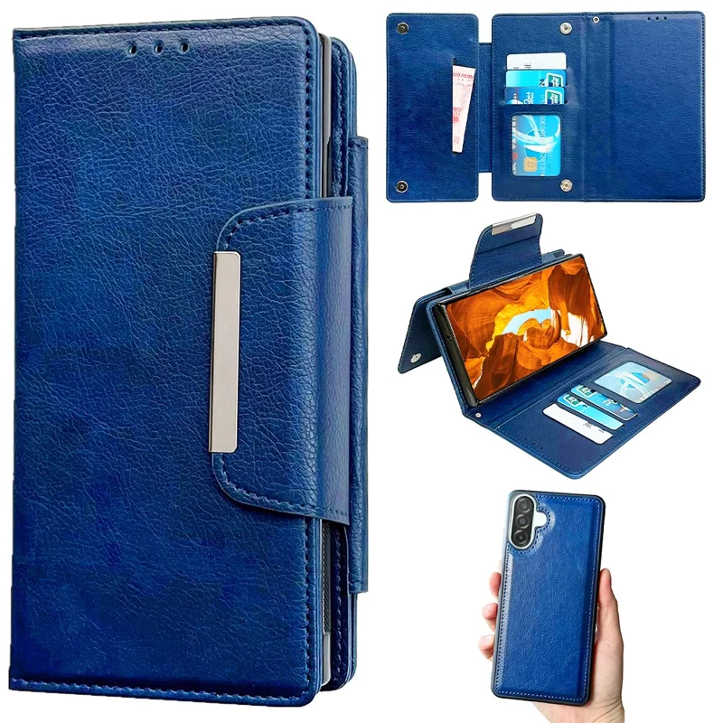 For Samsung Galaxy A36 5G Case Detachable PU Leather 2 in 1 Magnetic Wallet Phone Cover - Sapphire