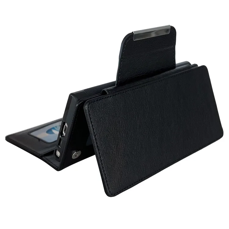 For Samsung Galaxy A56 5G Case Detachable PU Leather 2 in 1 Magnetic Wallet Phone Cover - Black