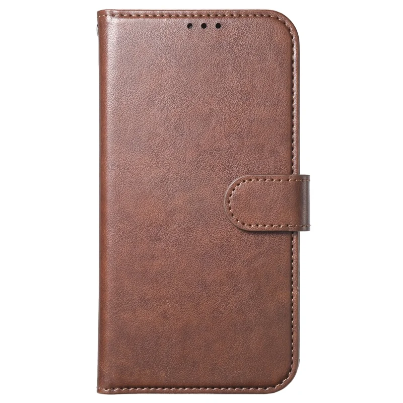 For iPhone 17e / 16e Wallet Phone Case with 8 Card Slot Stand PU Leather Folio Flip Cover - Coffee