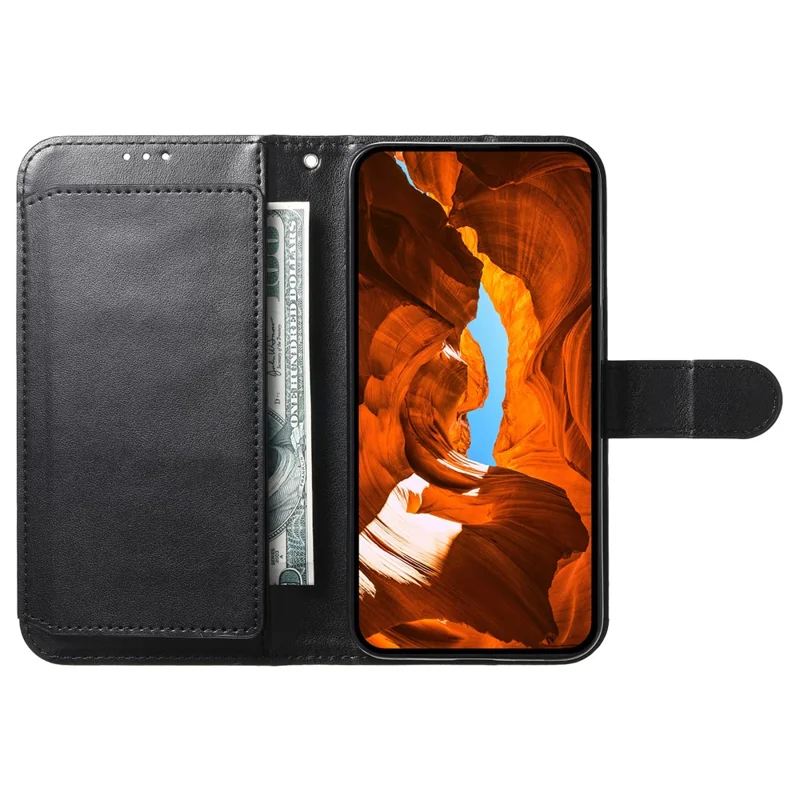 For iPhone 16 Wallet Phone Case with 8 Card Slot Stand PU Leather Folio Flip Cover - Black