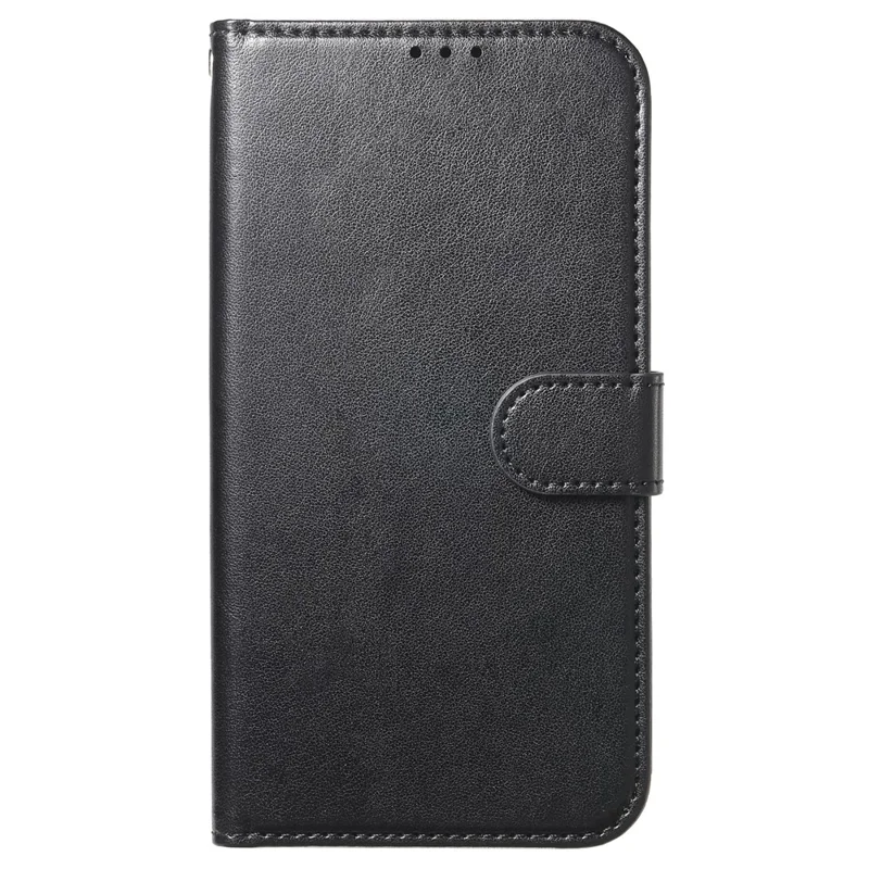 For iPhone 16 Wallet Phone Case with 8 Card Slot Stand PU Leather Folio Flip Cover - Black