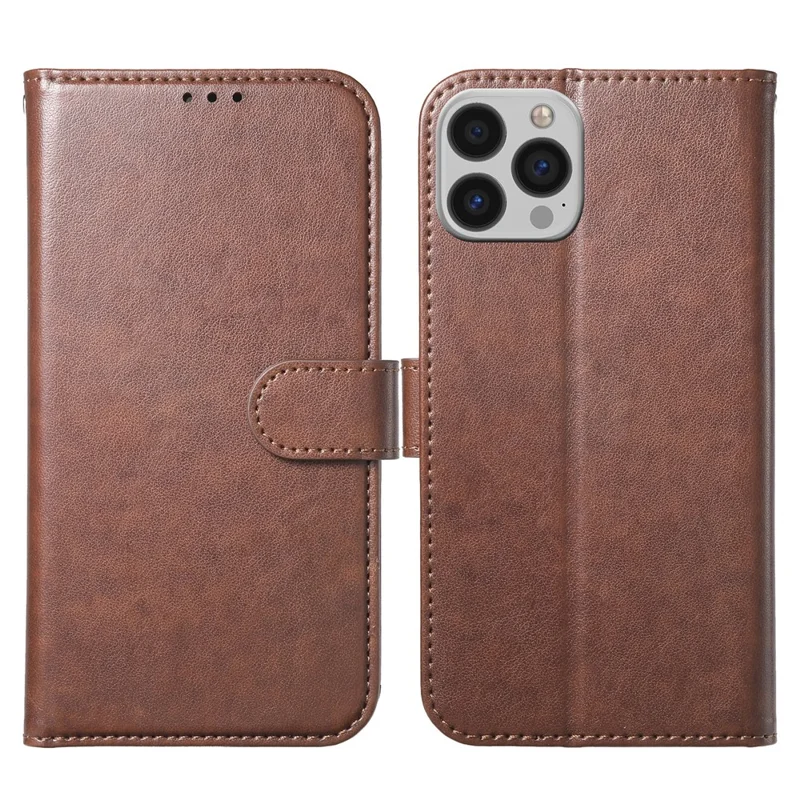 For iPhone 16 Pro Max Wallet Phone Case with 8 Card Slot Stand PU Leather Folio Flip Cover - Coffee