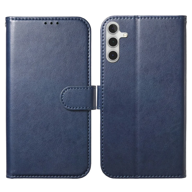 For Samsung Galaxy A26 5G Wallet Phone Case with 8 Card Slot Stand PU Leather Folio Flip Cover - Dark Blue