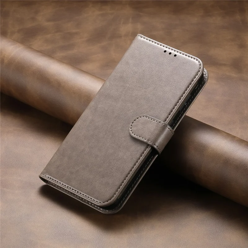 For Samsung Galaxy S25 Ultra Wallet Phone Case with 8 Card Slot Stand PU Leather Folio Flip Cover - Grey
