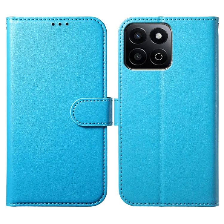 For Honor 200 Smart 5G / X7c 4G Wallet Phone Case with 8 Card Slot Stand PU Leather Folio Flip Cover - Sky Blue