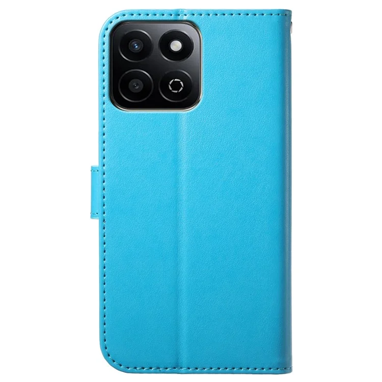 For Honor 200 Smart 5G / X7c 4G Wallet Phone Case with 8 Card Slot Stand PU Leather Folio Flip Cover - Sky Blue