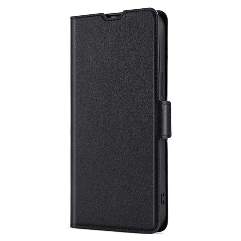 For iPhone 16e Case Card Holder PU Leather Phone Cover - Black